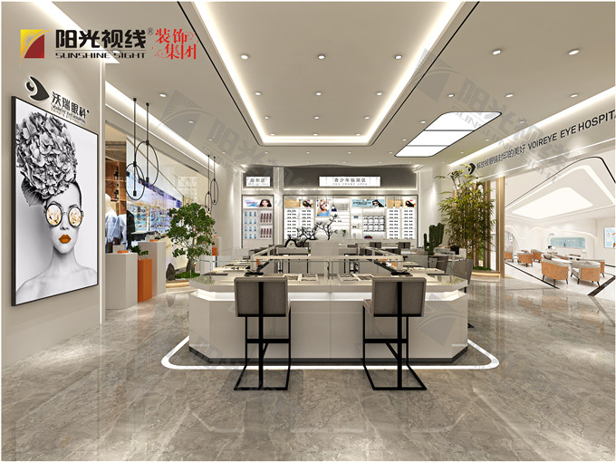 首页 视光中心店装潢案例 >> 安徽合肥沃瑞眼科装修设计效果图   设计