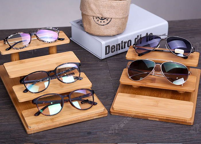 眼镜店竹木阶梯眼镜架 眼镜店竹木阶梯眼镜架
